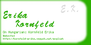 erika kornfeld business card